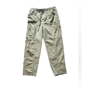 7 For All Mankind Womens/Teen Green Drawstring Utility Pants Size Small Cotton